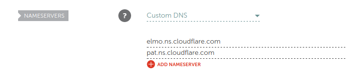 cloudfare custom dns